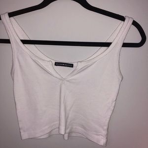 Brandy Melville White Cropped Tank Top